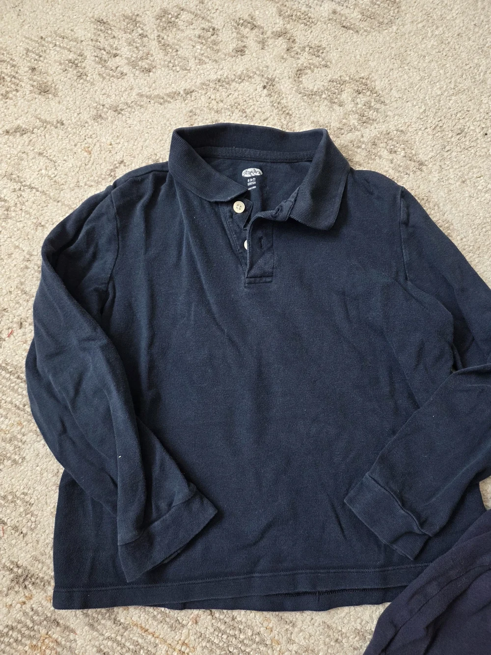 The Children's Place Navy & Dark Blue Long Sleeve Polo Tops